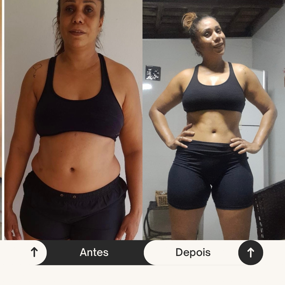 Antes e depois de aluna Ritbox 3