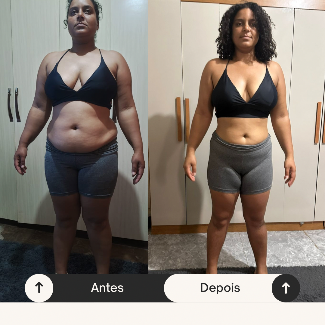 Antes e depois de aluna Ritbox 5