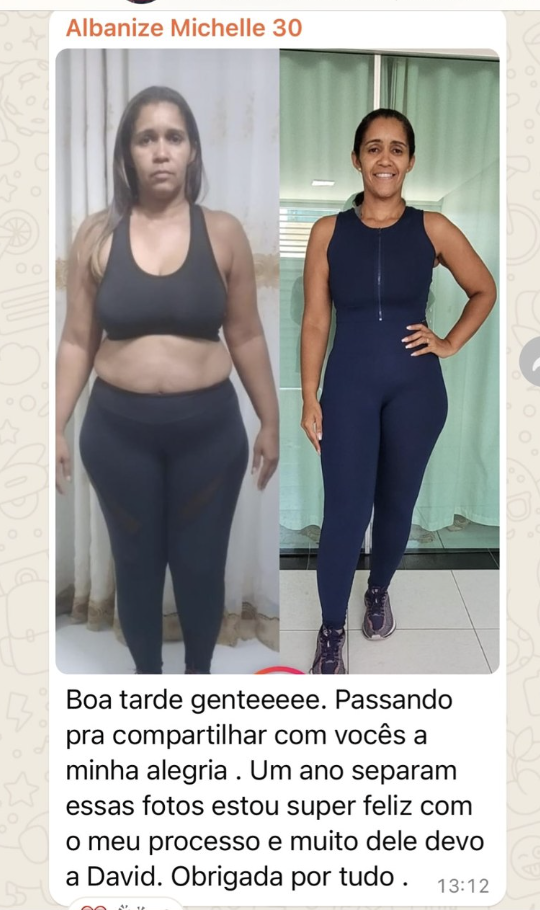 Antes e depois de aluna Ritbox 2