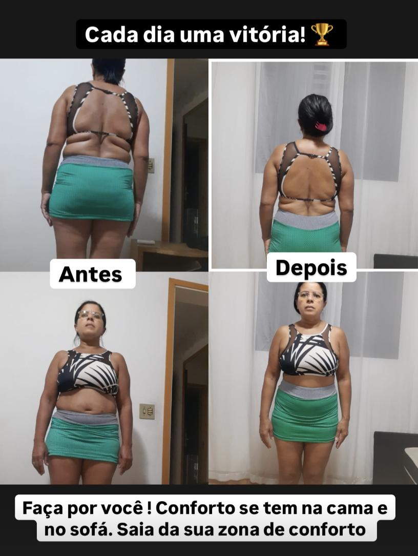 Antes e depois de aluna Ritbox 3